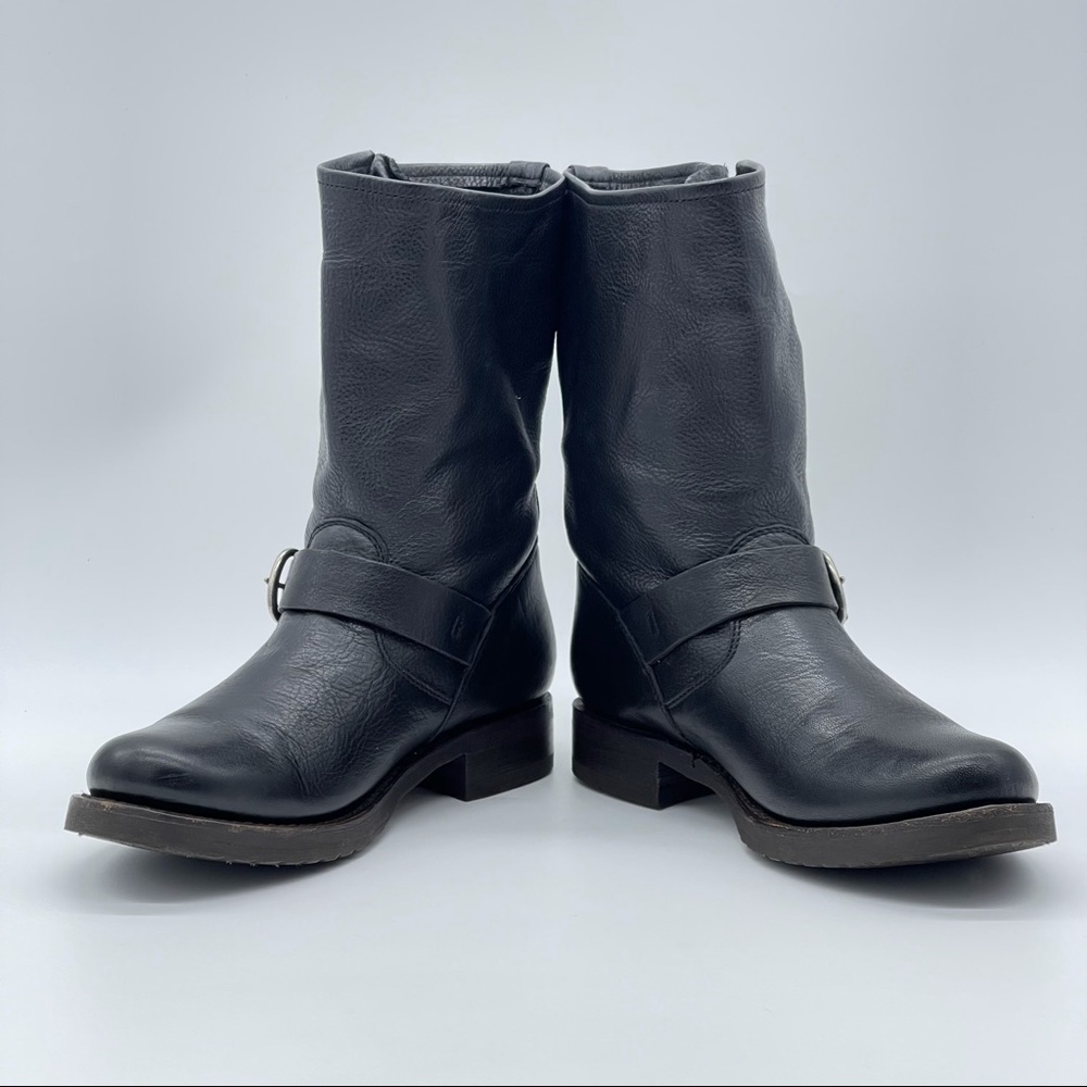 Frye Black Leather Combat Boots - Picture 6 of 11